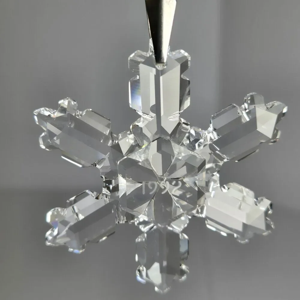 1992 Swarovski Annual Edition Crystal Snowflake Star Ornament 168690 Red Box